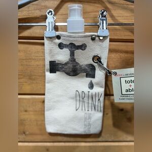 Tote + Able Water & Beverage Tote Flask | Reusable Canvas | 16 oz | New